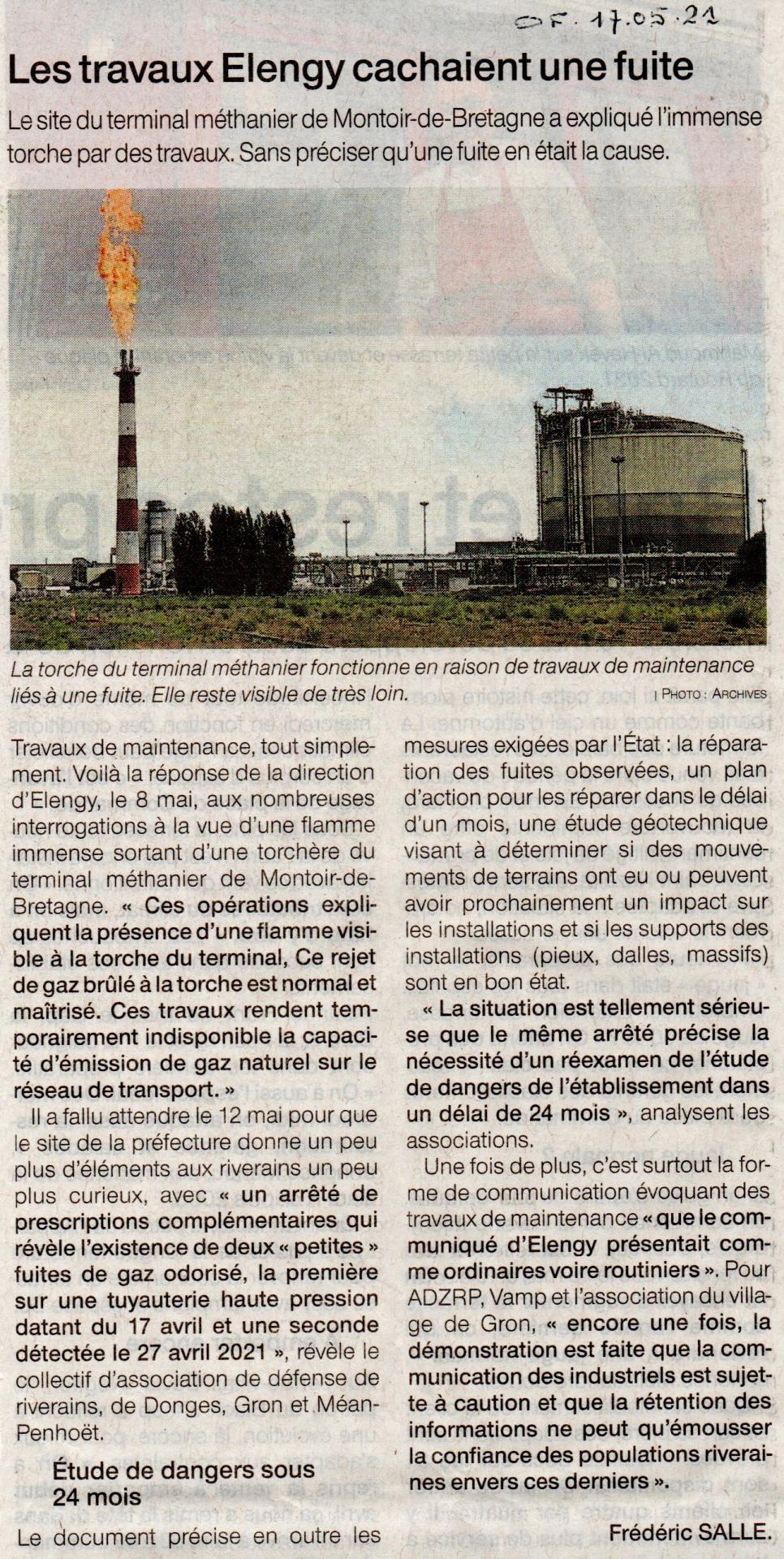 Article of 17052021 les travaux elengy cachaient une fuite