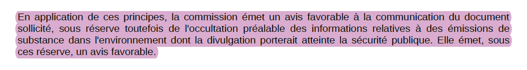 Extrait avis cada