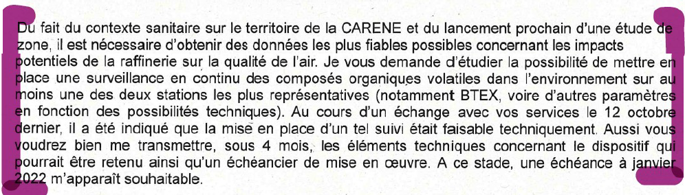 Extrait courrier dreal 2