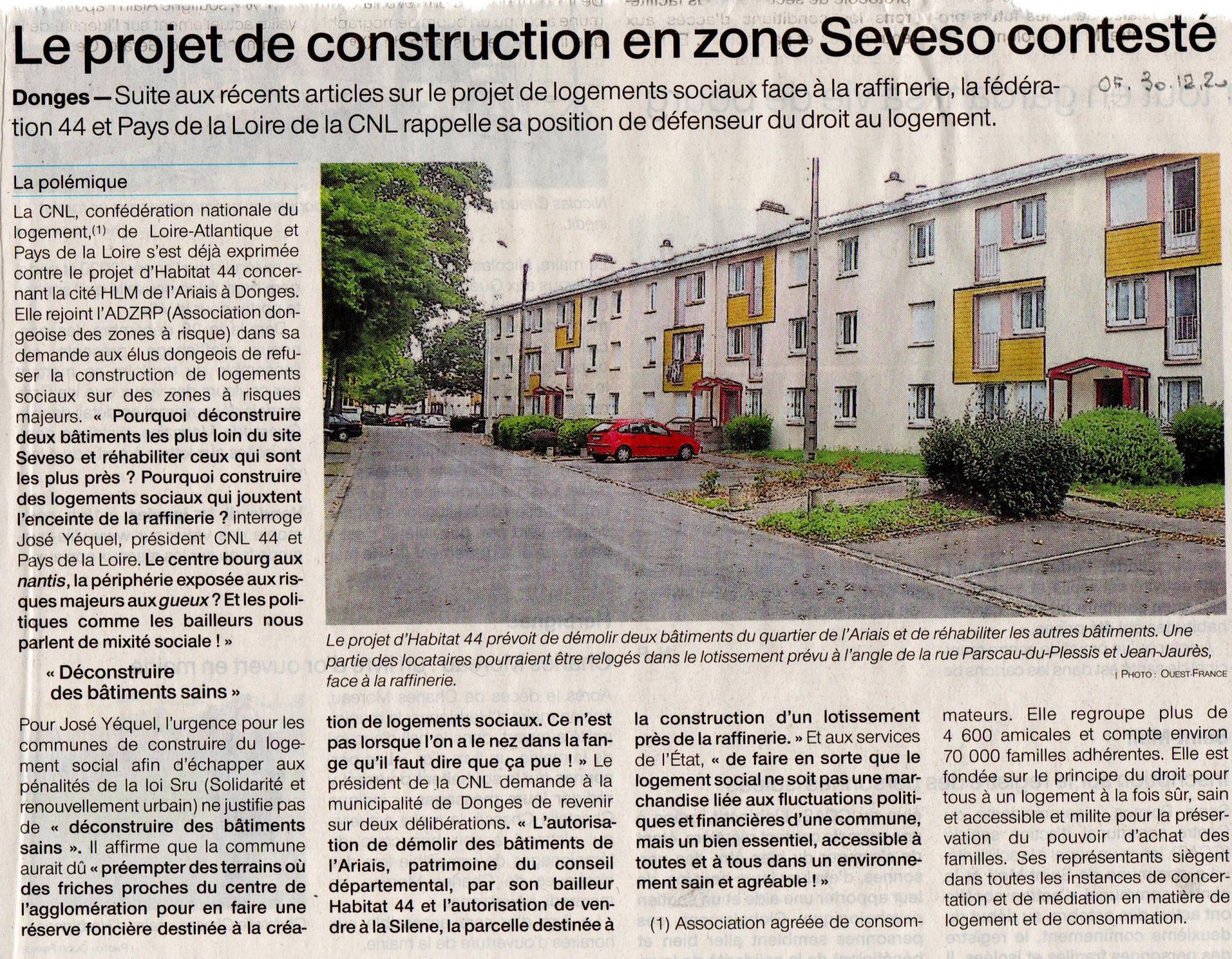 Le projet de construction en zone seveso conteste of 30122020