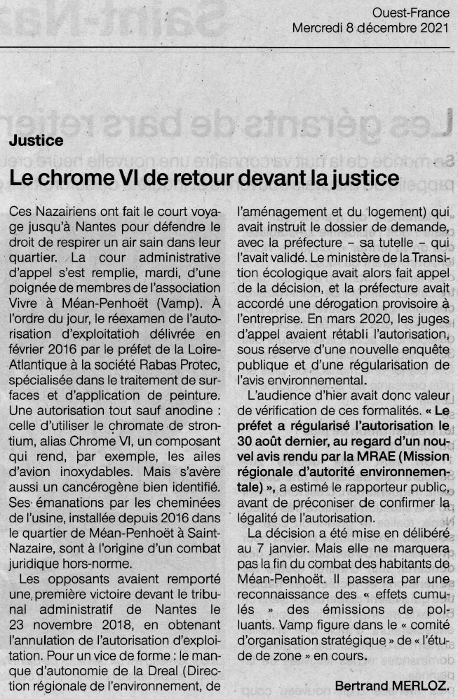 Of du 08 dec chrome vi devant la justice